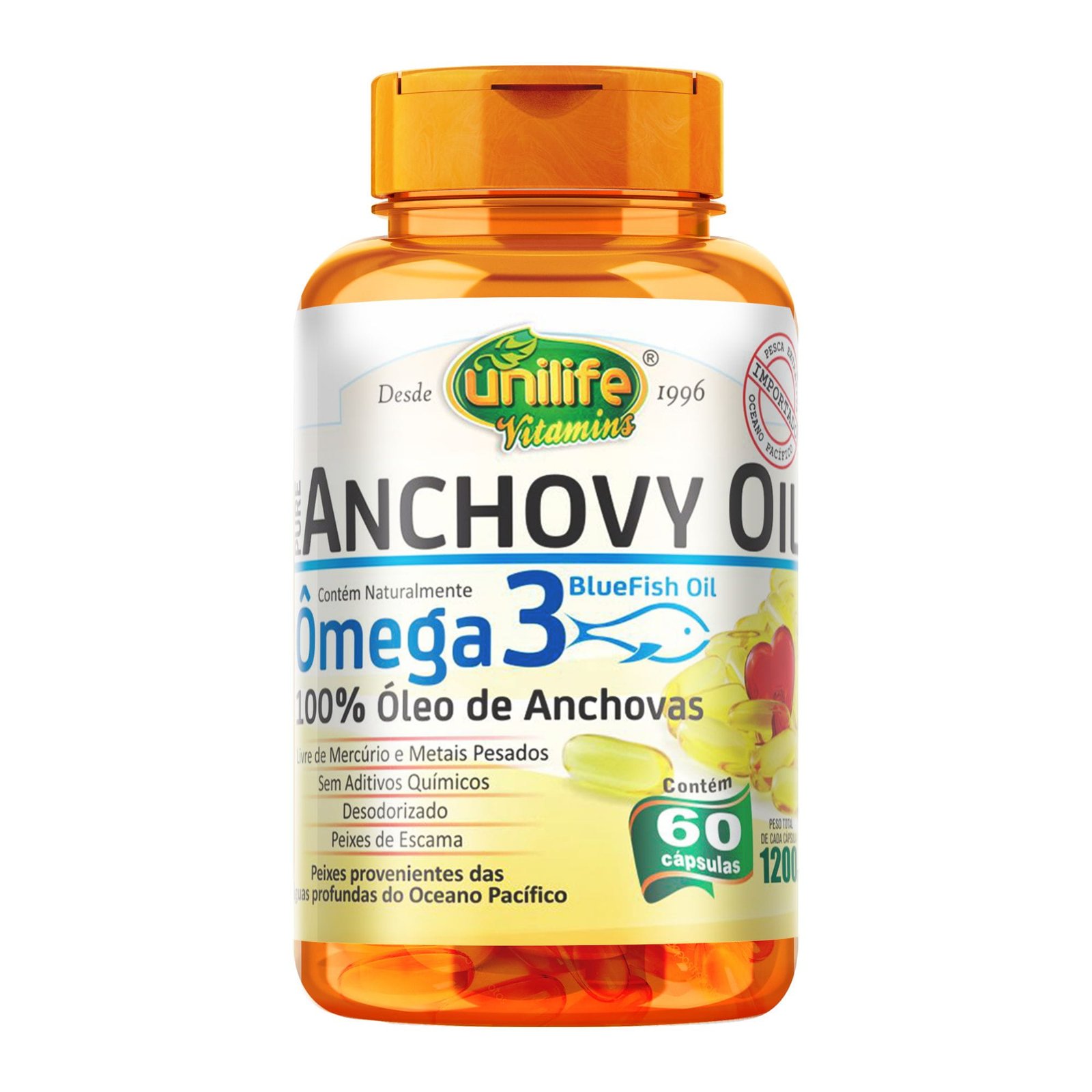 xr:d:DADfduvrgPg:3359,j:33719135636,t:22082518 Anchovy Oil Unilife 1200mg 60 Caps - Imagem 1