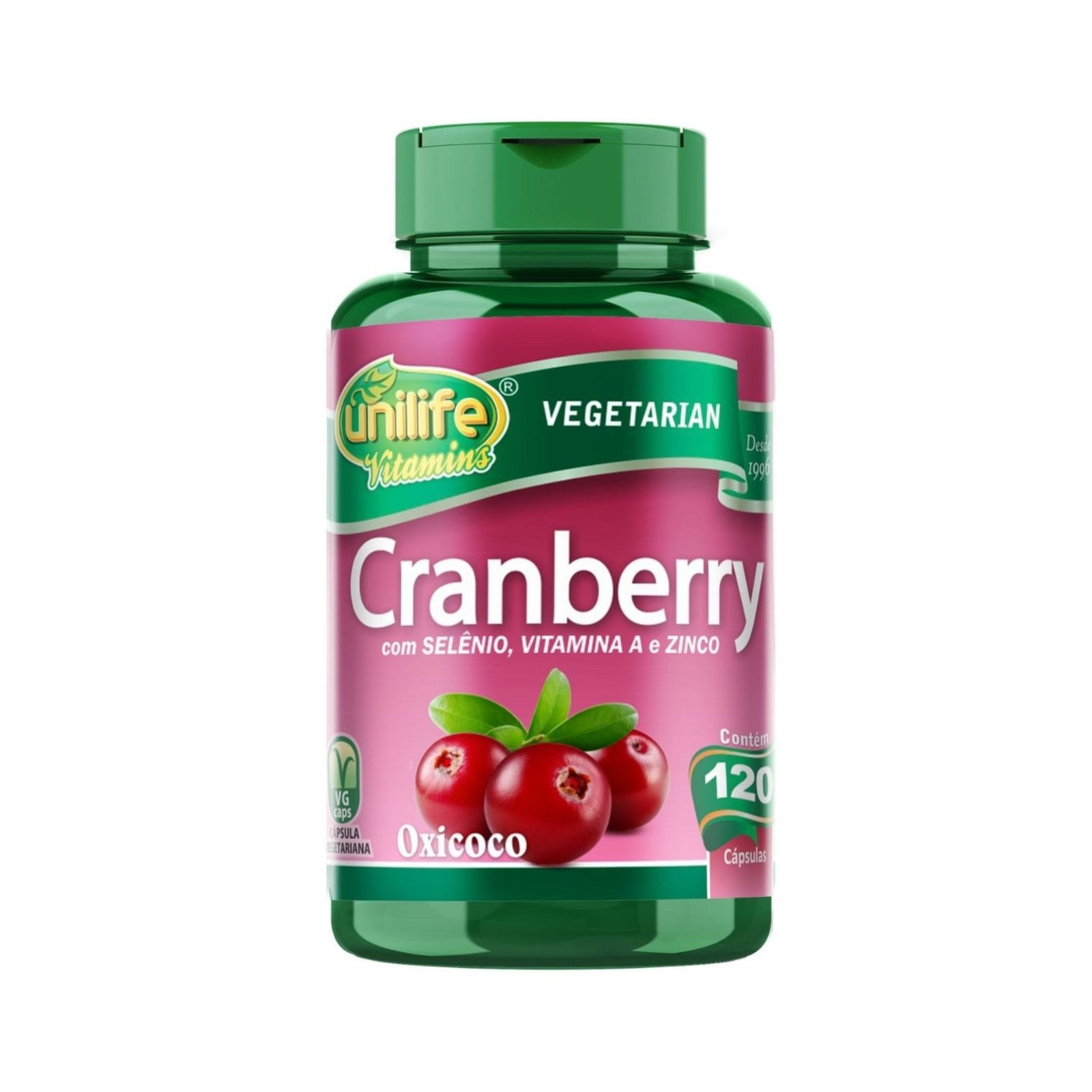 xr:d:DAFKXBL5a5Y:218,j:2932969349,t:23020114 Cranberry Unilife 500mg 120 Caps - Imagem 1