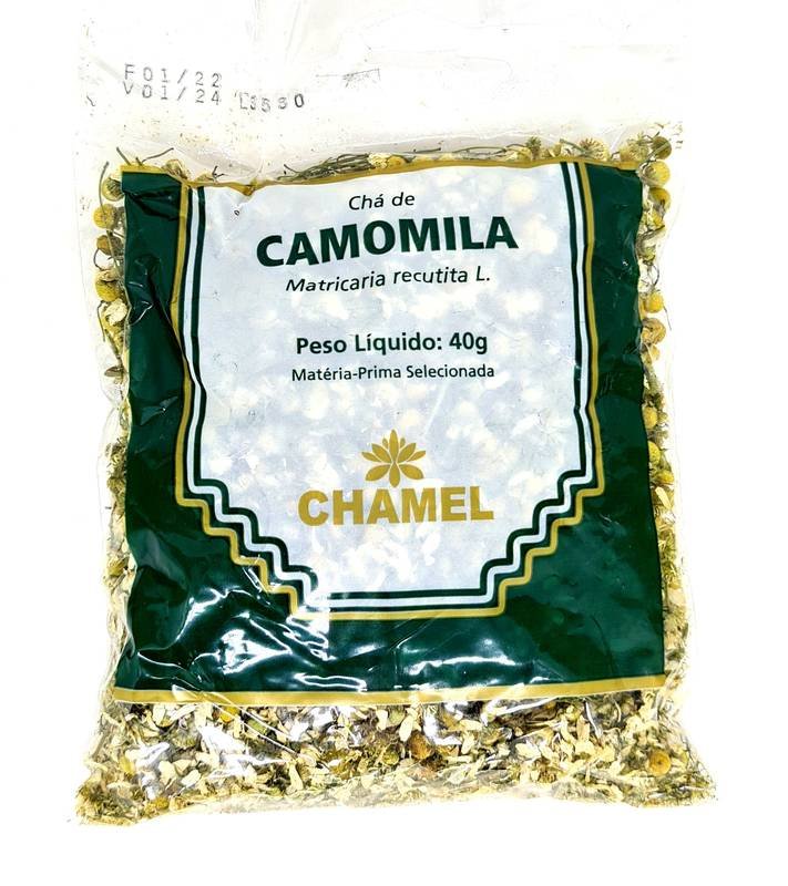 ff1f4107ff199c2fe0dc431a2963770a.jpg Cha Camomila Chamel 40g - Imagem 1